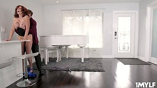 Busty MILF Andi James is ready to c. on some thick cock and gets treated like a little slut