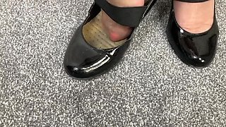 Hot Mature Granny Strips Out of Vintage Corset & Stockings - Big Natural Tits & Feet Fetish