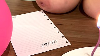 Amateur grabbing big boobs tease