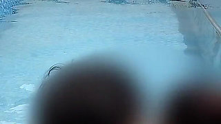 A Hot Couple's Risky Fun in the Swimming Pool.