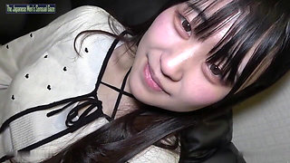 Full Face Reveal Black Hair Elegant Beauty Flashing Peace Sign Sloppy Blowjob Leads to Creampie