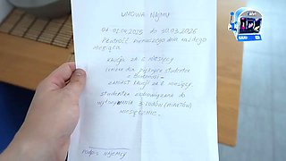 Rent too high? She paid with deepthroat and pussy. Three blowjobs - real life hot student girl