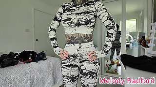 Sheer Black Lingerie and Gym Tights Try on Haul Melody Radford Onlyfans