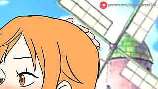 Nami Devouring Nico Robin's Cock