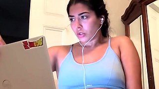Gooner girl can't stop touching her pussy to your cock all