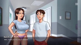Debbie’s summer lovemaking scenes in Summertime Saga gameplay