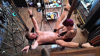 Mistress Izar & Latex Bubble in the dungeon Part 4