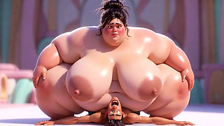 Giant SSBBW Crushes Man with Her Massive Enormous Breasts