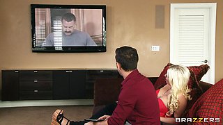 Blonde Wife Bored By Her Husband
