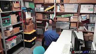 Tighty teen thief and fucked by a security guy