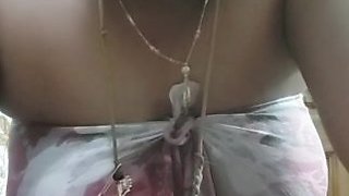 Tamil housewife teases dirty talk in sensual solo strip