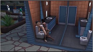Lesbian Sex In The Toilet Of The City Library Porn Cartoon