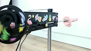 Rough masturbation dildo toys brunette ass solo teen