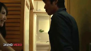 Seductive JAV brunette housewife relishes her erotic escapade fully